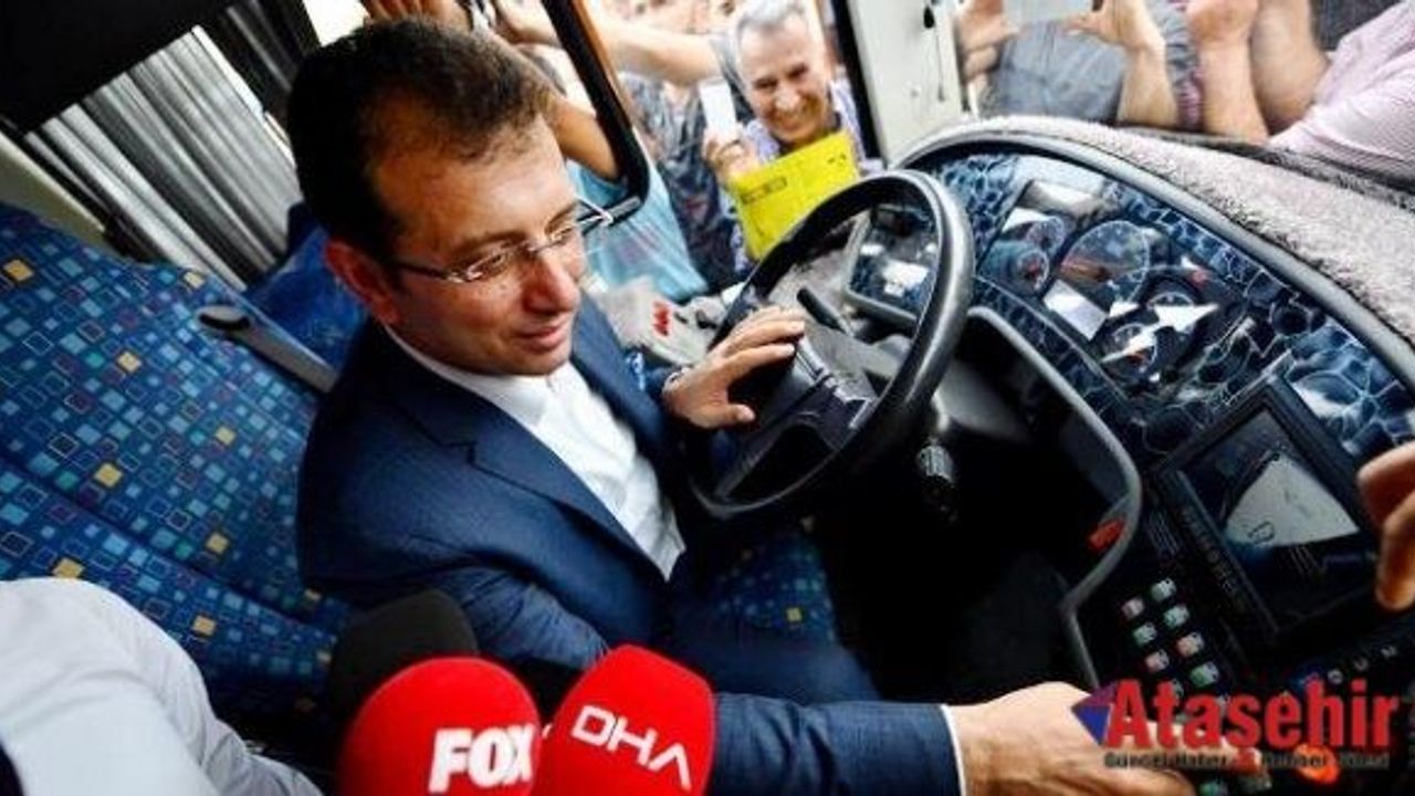 İmamoğlu efsane hat 500T'nin direksiyonunda