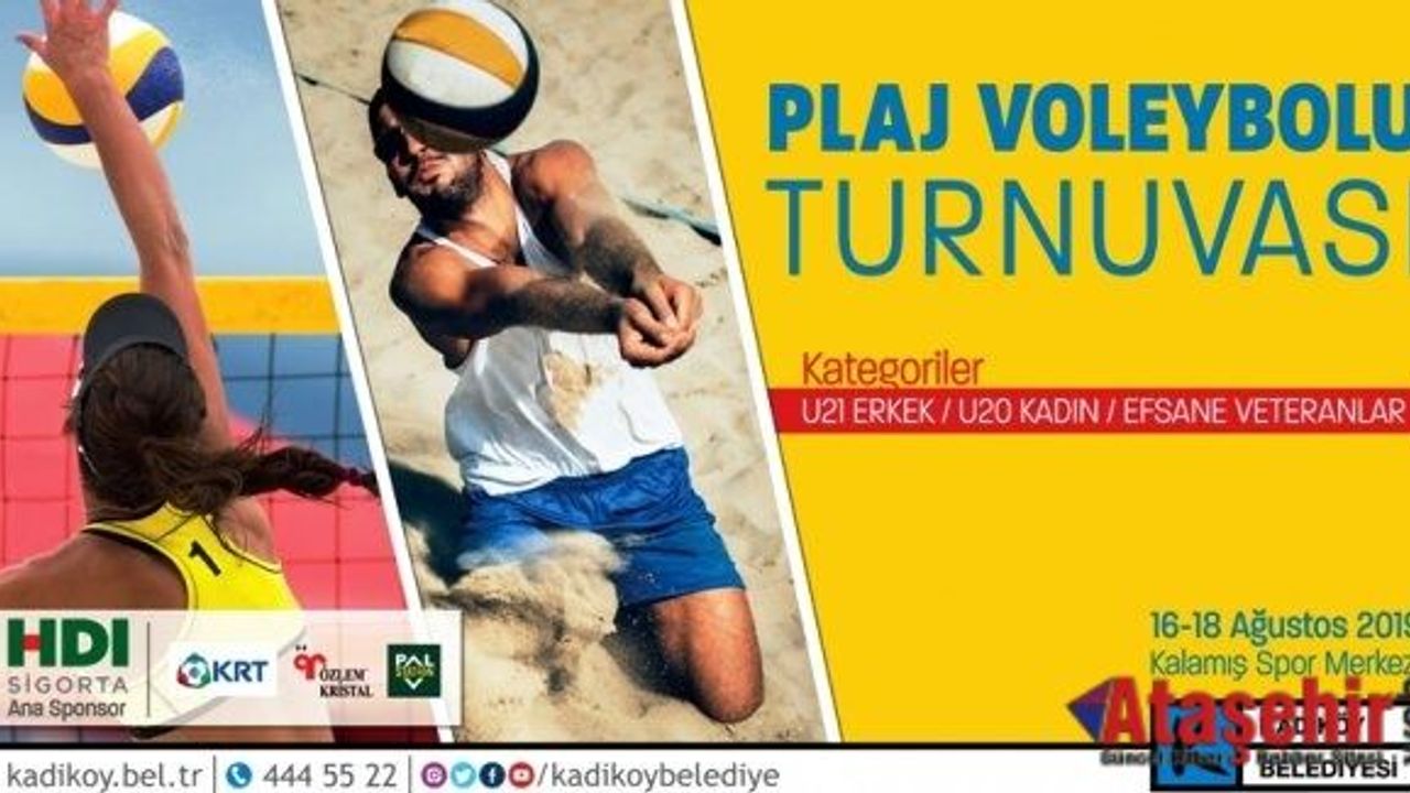 PLAJ VOLEYBOLU TURNUVASINDA GENÇLER VE USTALAR BİR ARADA