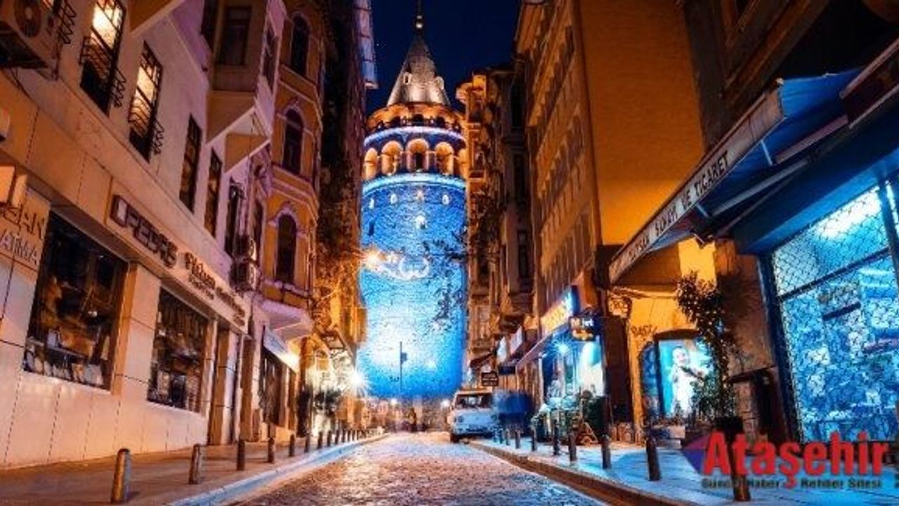 GALATA KULESİ ÇOCUKLAR İÇİN MAVİ RENGE BÜRÜNECEK