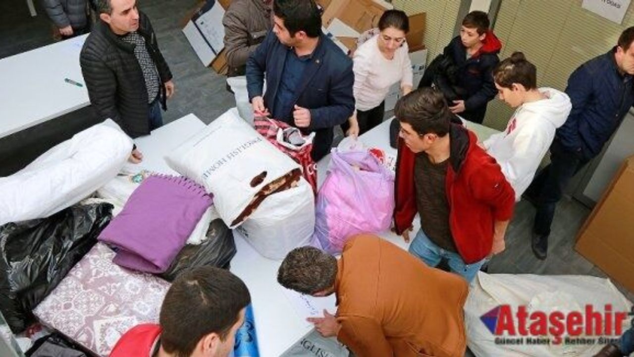 ATAŞEHİR DEPREMZEDELERE YARDIM ELİ UZATIYOR