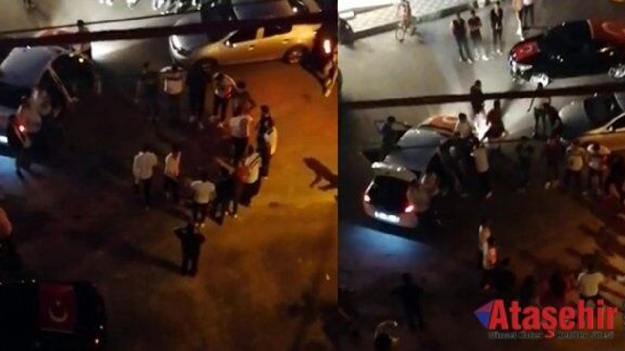 Ataşehir’de sosyal mesafeyi hiçe sayarak asker eğlencesi yaptılar
