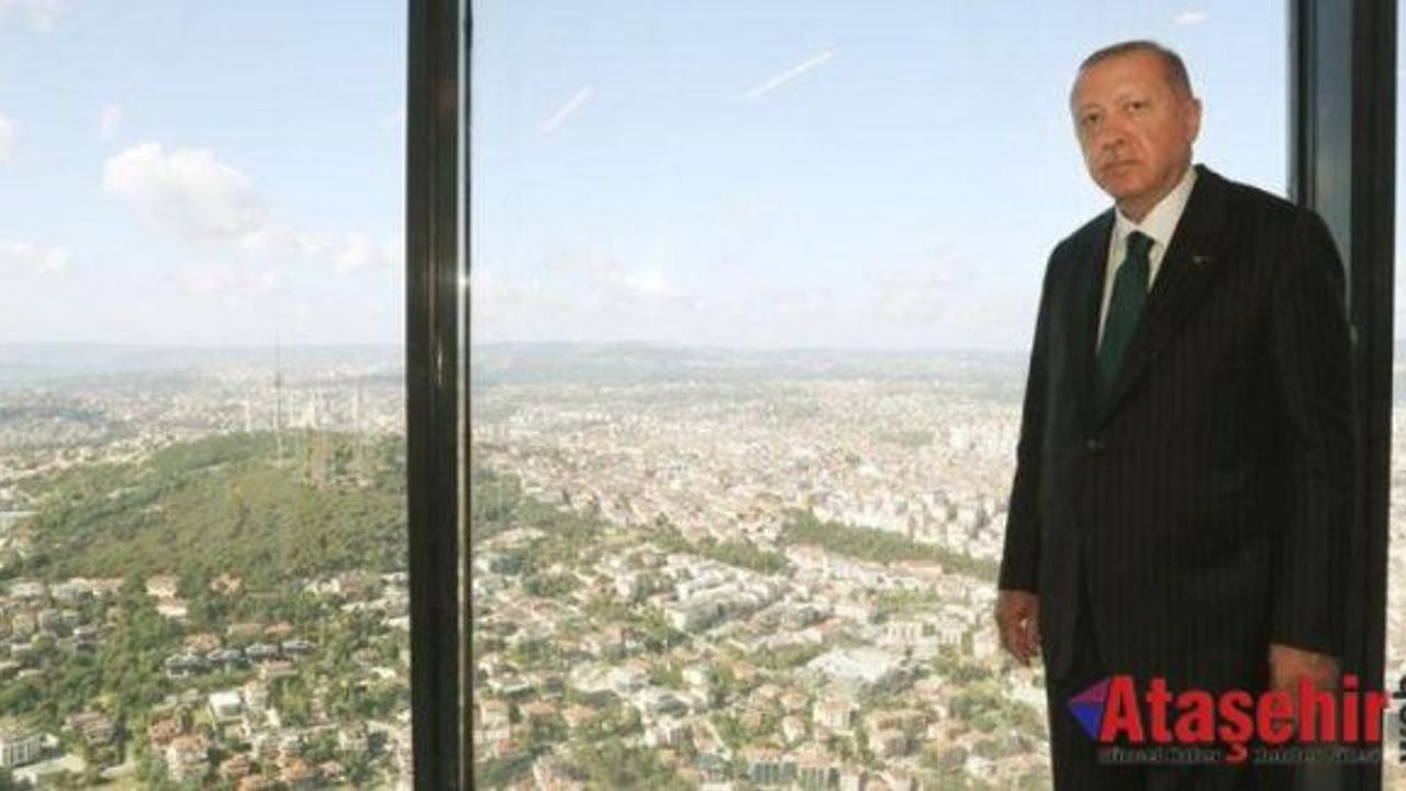 Cumhurbaşkanı Erdoğan yapımı devam eden Çamlıca Kulesi'ni inceledi