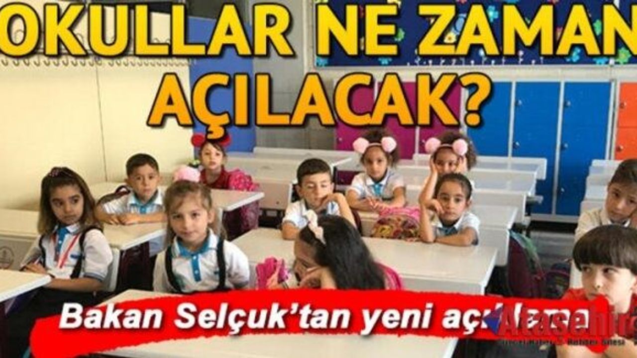 Bakan Selçuk açıkladı, Yüz yüze eğitim 21 Eylül'de başlayacak!