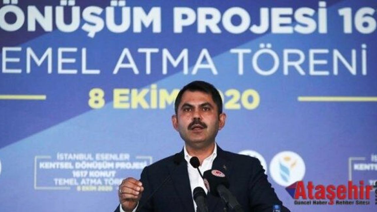 Bakan Kurum, Esenler'de 1617 konutun temelini attı