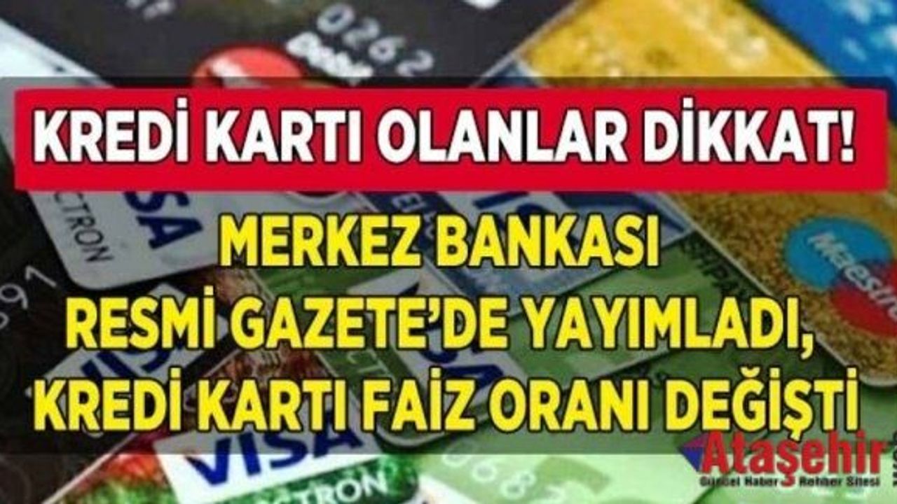 Merkez Bankası kredi kartı gecikme faizlerini artırdı