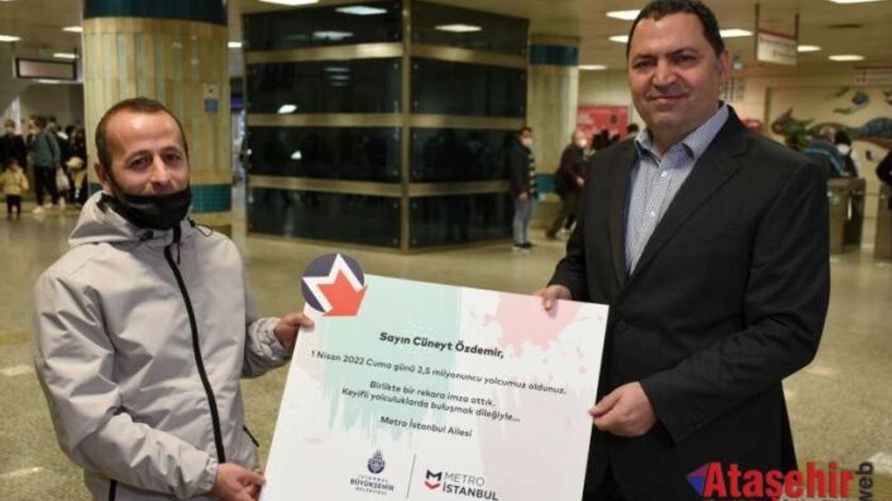 METRO İSTANBUL 2,5 MİLYONUNCU YOLCUSU İLE BULUŞTU