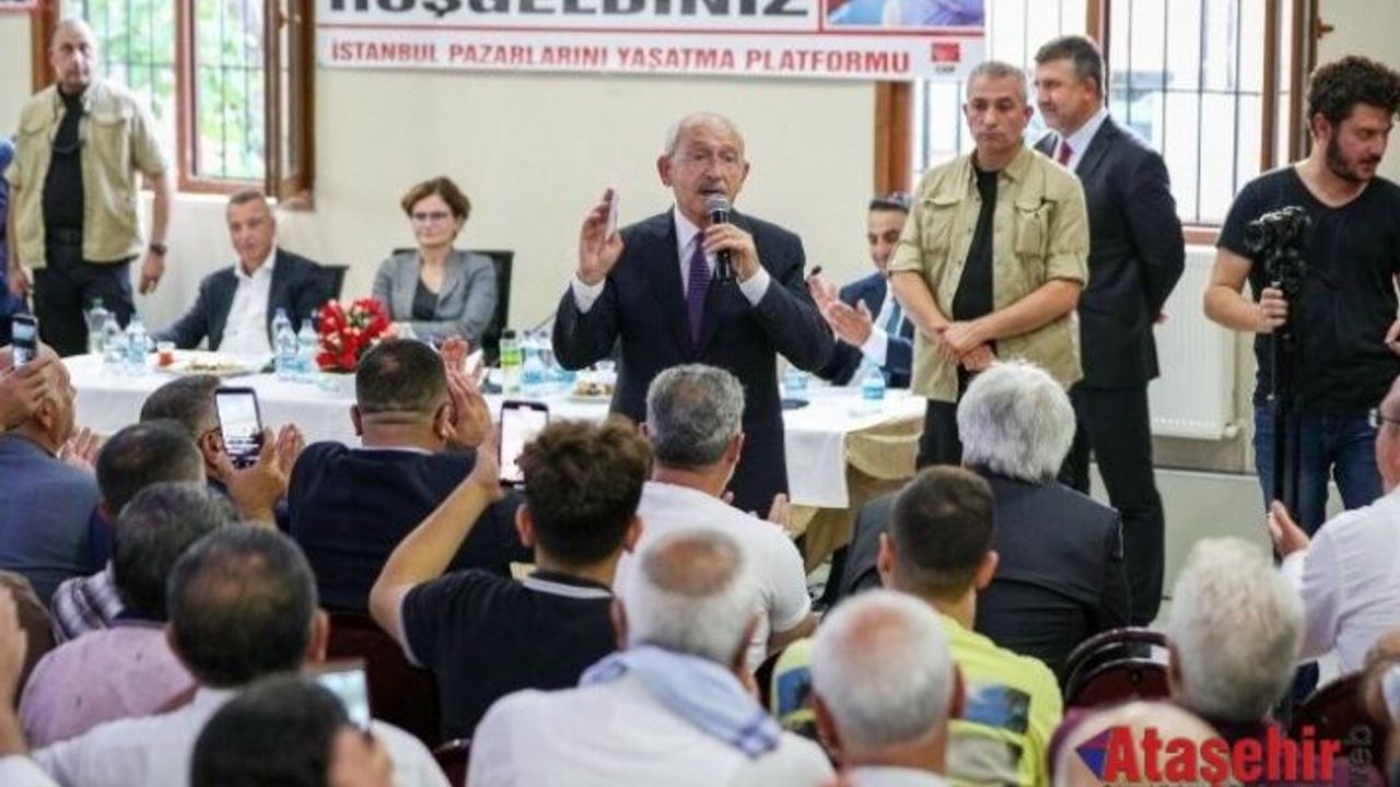 Kılıçdaroğlu, pazar esnafıyla bir araya geldi