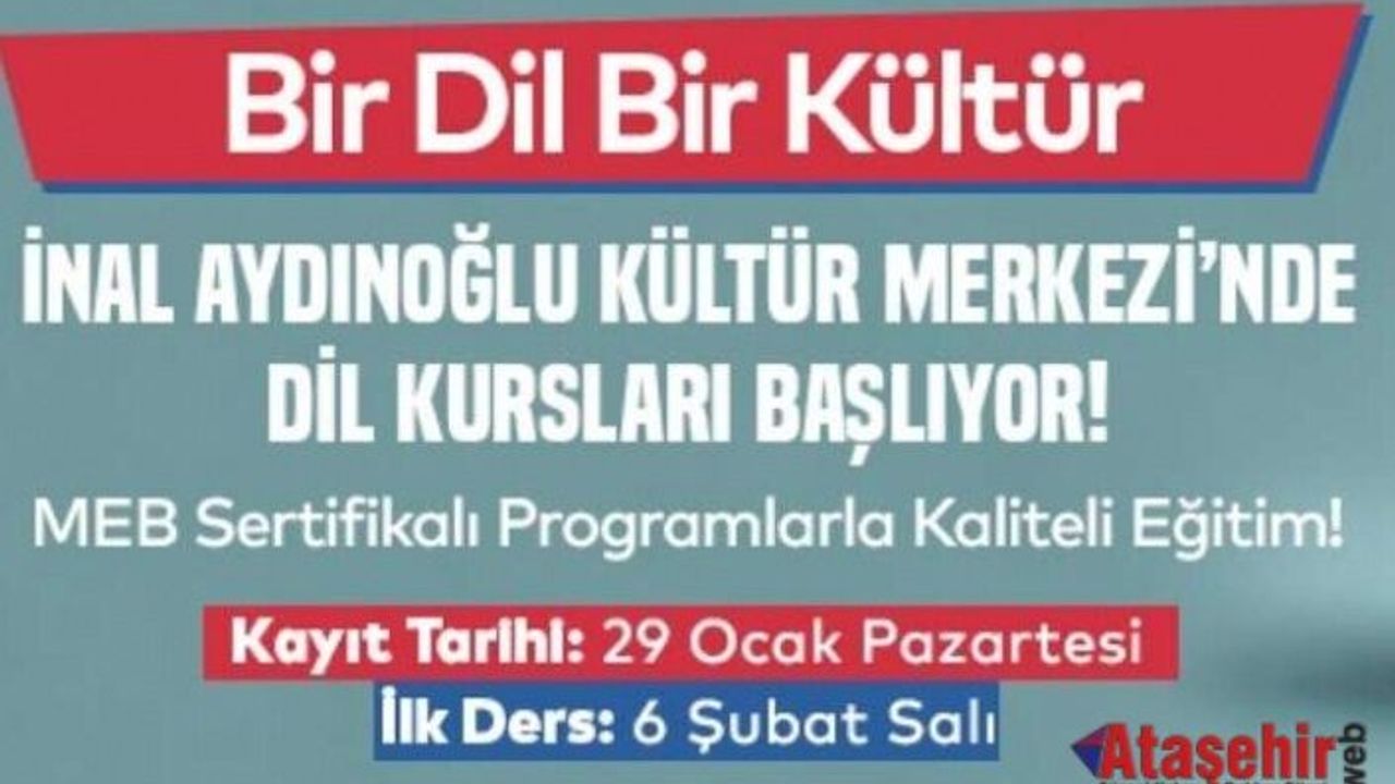 ATAŞEHİR'DE İNGİLİZCE, ALMANCA VE İSPANYOLCA DİL KURSLARI BAŞLIYOR