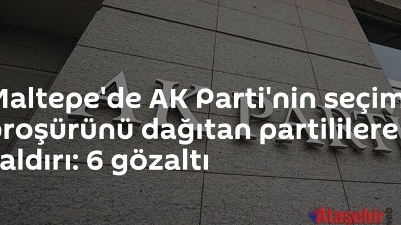 Maltepe'de AK Parti'nin seçim broşürünü dağıtan partililere saldırı: 6 gözaltı