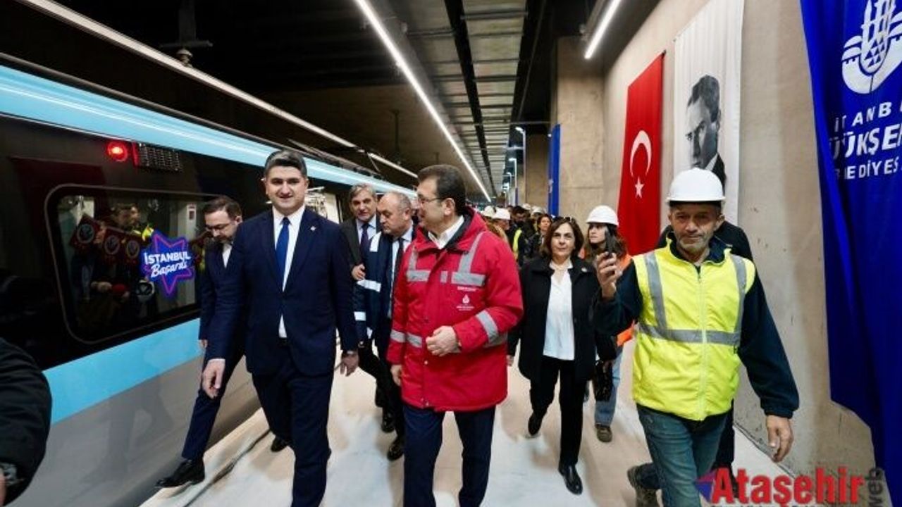 Ekrem İmamoğlu Ümraniye - Ataşehir - Göztepe metro hattının test sürüşüne katıldı