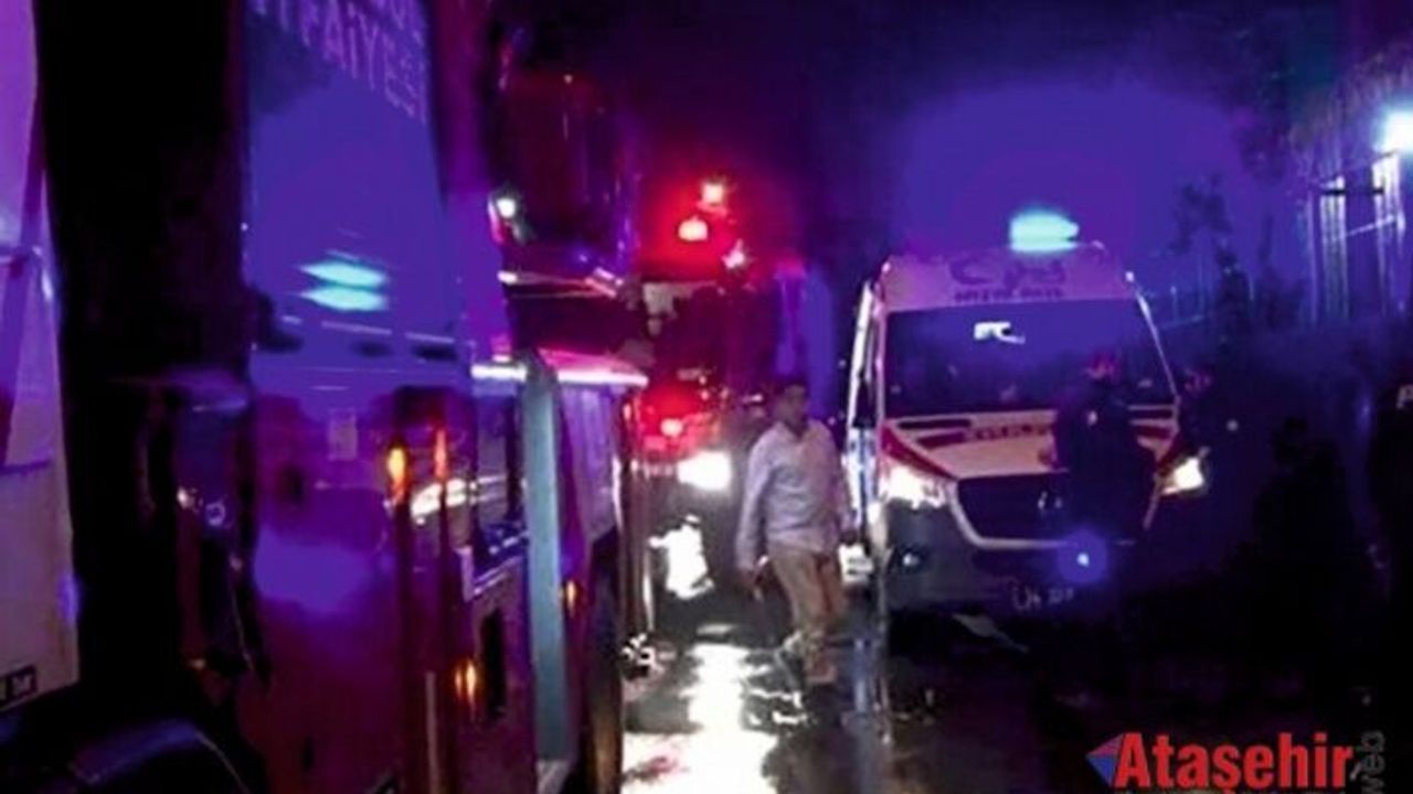 Ataşehir'de 4 katlı binada korkutan yangın