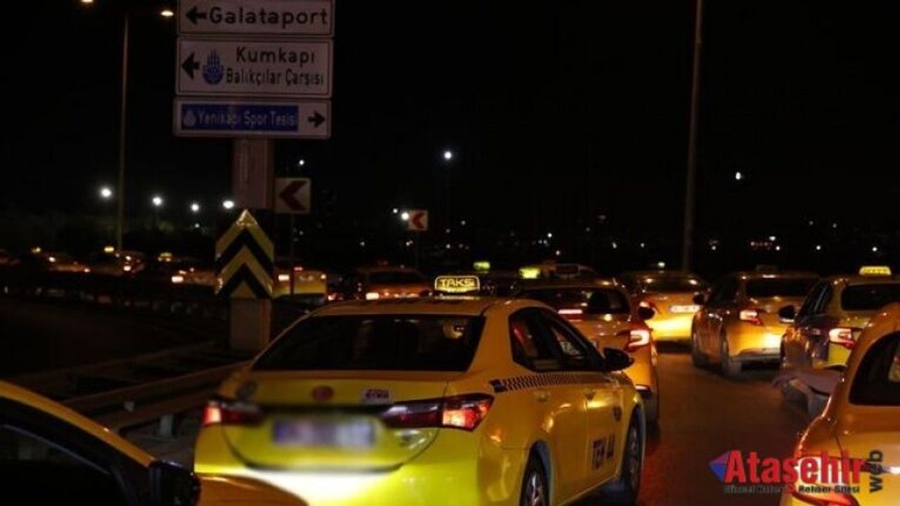 İstanbul’da taksiciler öldürülen meslektaşları için eylem yaptılar