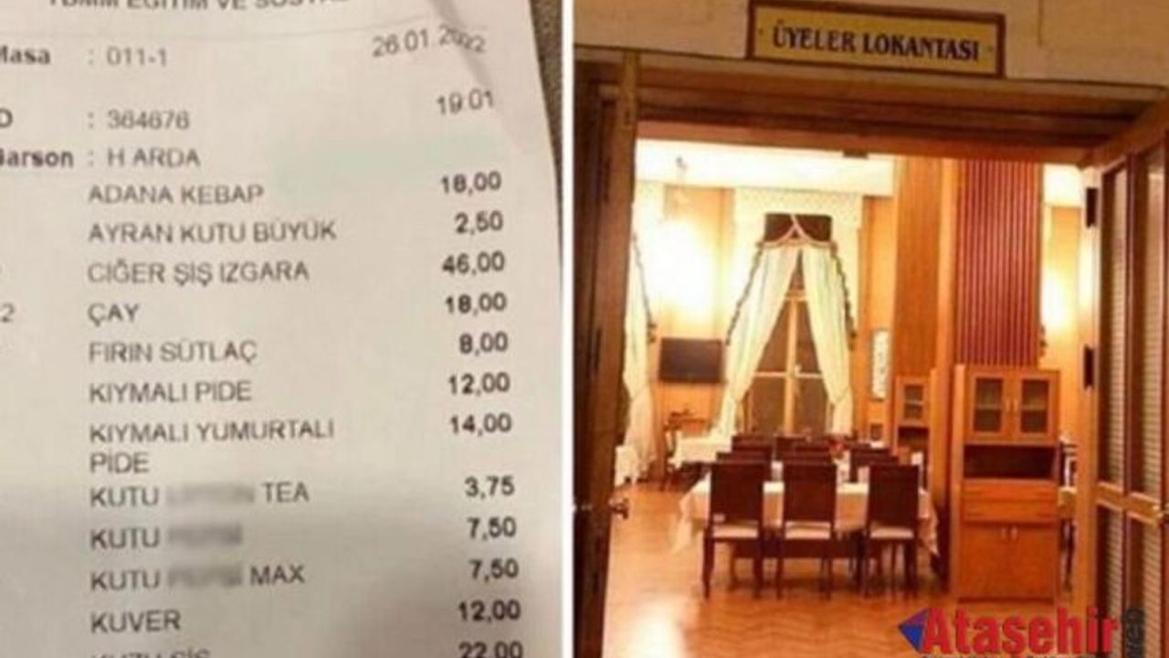 TBMM YEMEK FİYAT LİSTESİ!