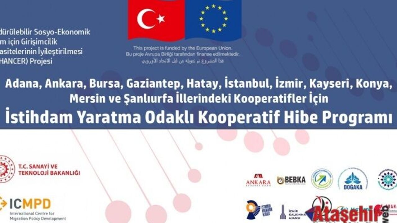 KOOPERATİF ve KOOPERATİF BİRLİKLERİ İÇİN 2,700,000 AVRO’LUK HİBE PROGRAMI!