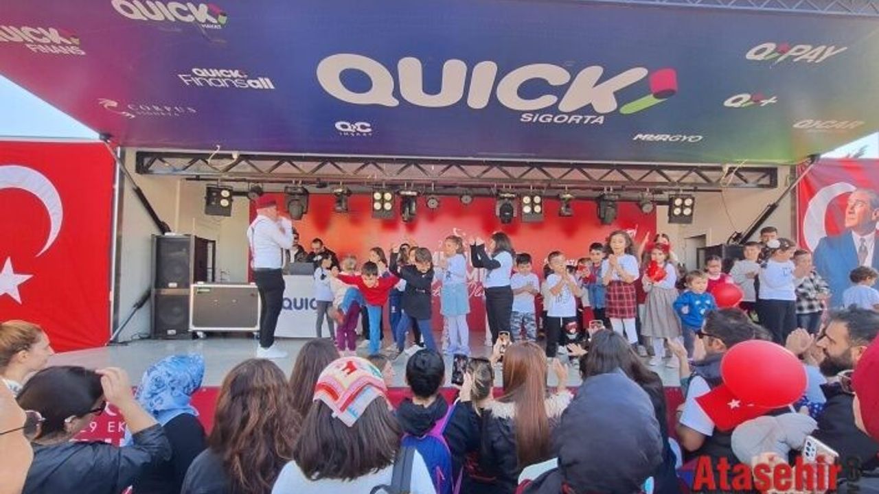 Quick Sigorta Ataşehir’de cumhuriyet sevincini ataşehirli çocuklarla paylaşıtı.