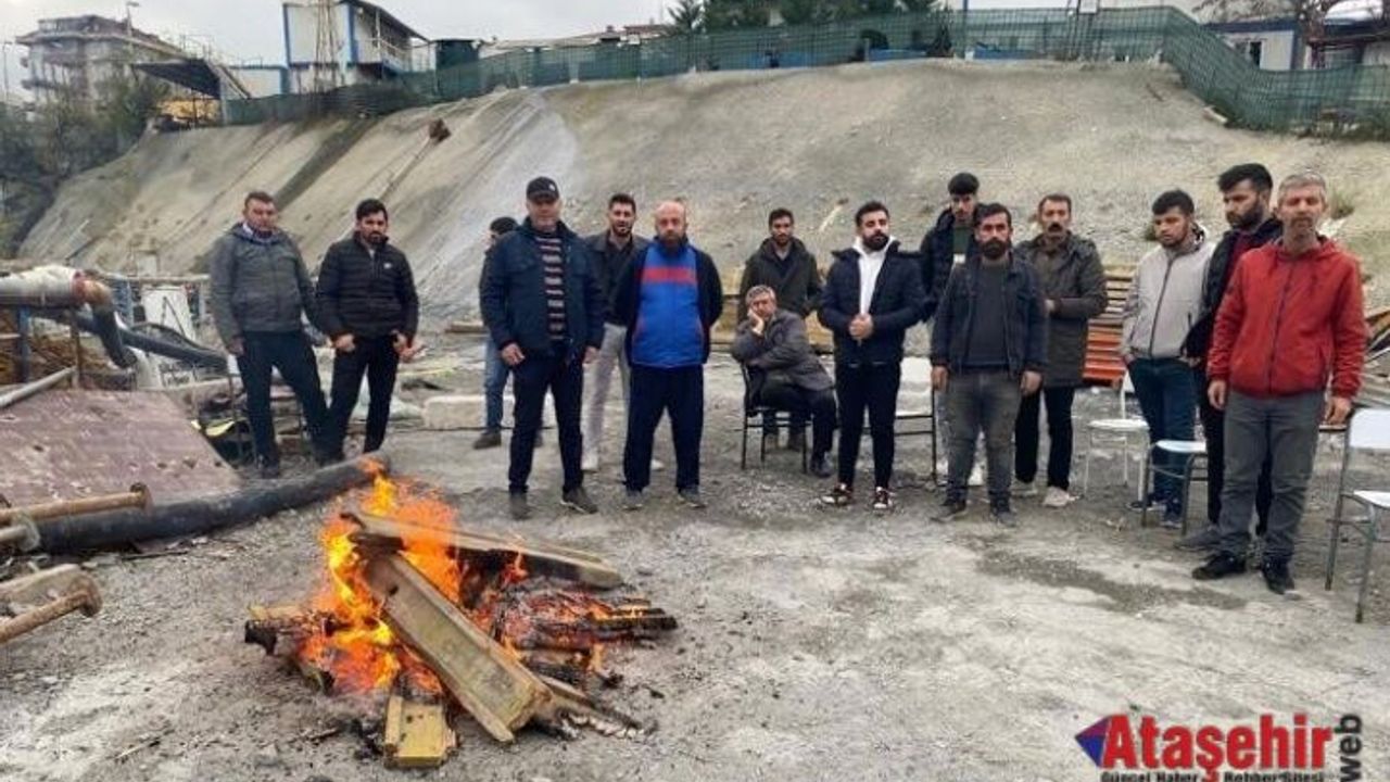 Metro inşaatında işçiler, iş bırakma eylemi başlattı