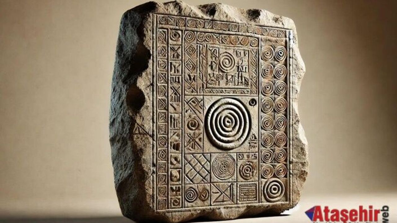 Kaybolmuş eski bir dilin izlerini taşıyan gizemli bir taş tablet