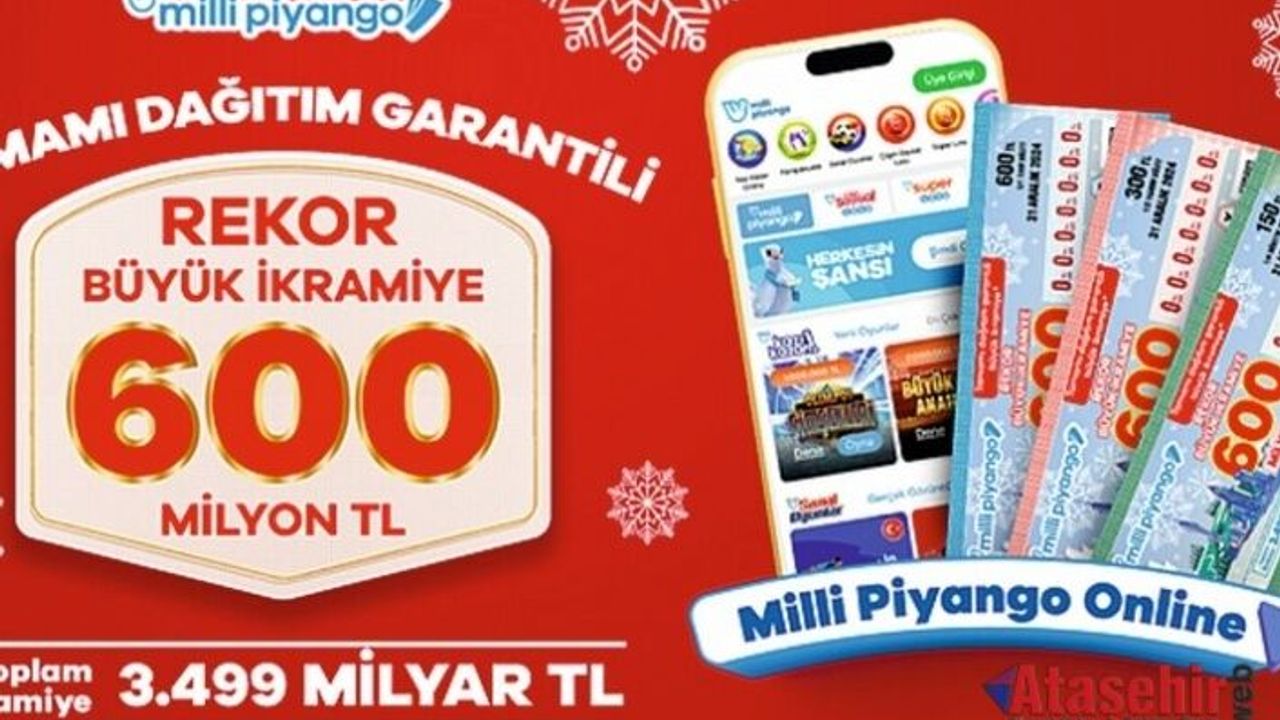 Yılbaşında büyük ikramiye 600 milyon TL!
