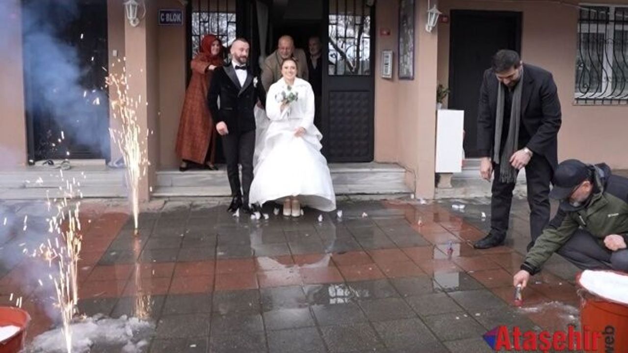 ATAŞEHİR KAR TİMİNDEN GELİN VE DAMAT'A DESTEK