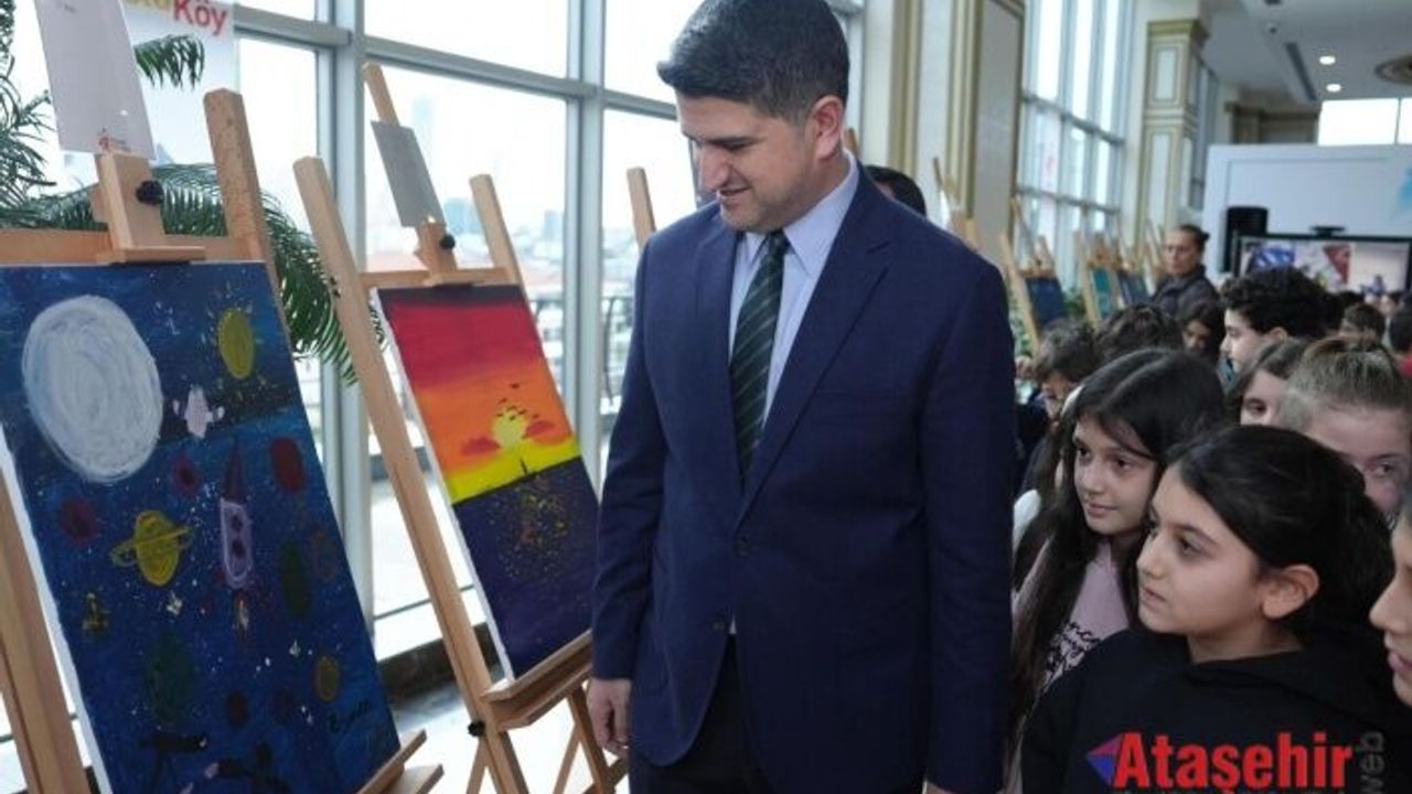 DEPREMZEDE ÇOCUKLAR ÇİZDİ GÖRENLER DUYGULANDI ‘’ENKAZDAN UMUDA” SERGİSİ ATAŞEHİR’DE