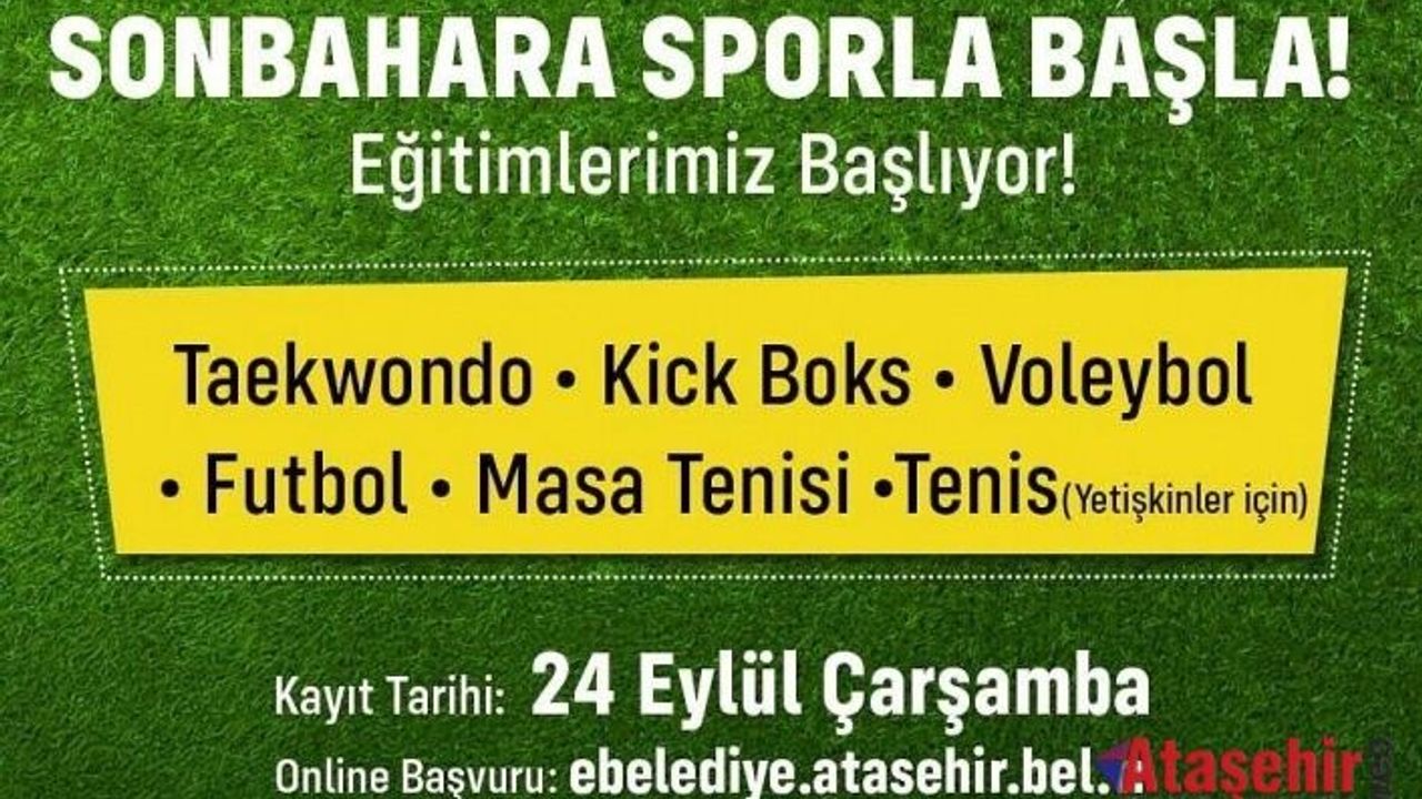 Ataşehir’de Sporla Dolu Bir Sonbahar Başlıyor!