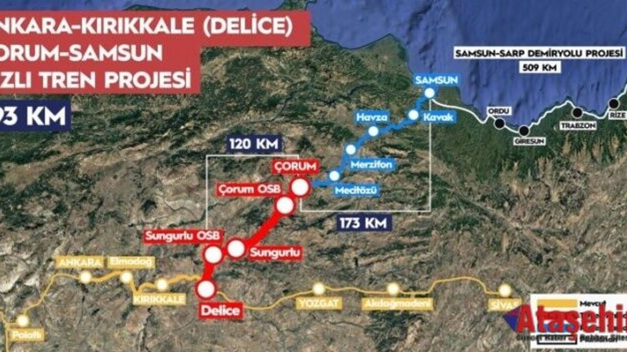 Ankara-Samsun Hızlı Demiryolu’nda %30 İlerleme sağlandı
