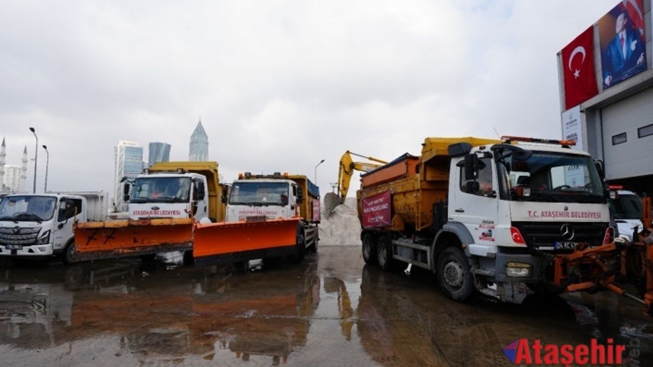 Ataşehir Belediyesi, Beklenen Kar Yağışı Öncesinde Hazırlıklarını Tamamladı