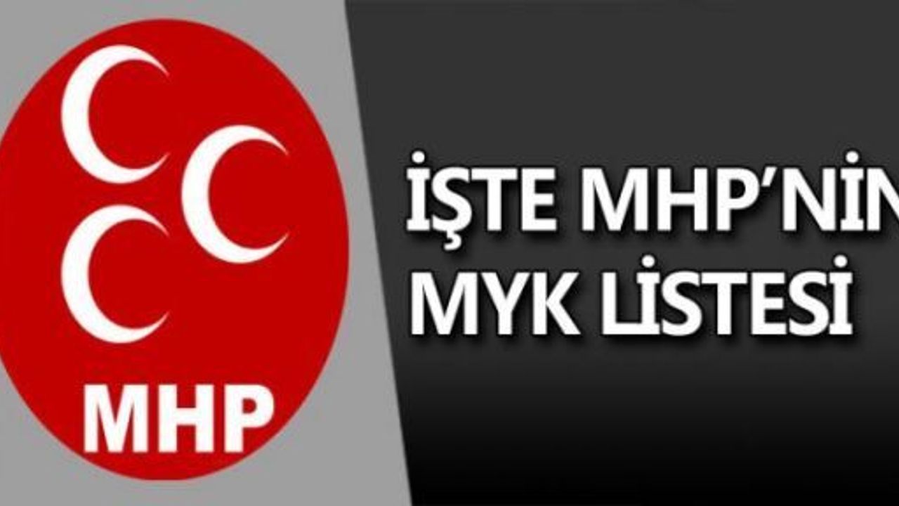 MHP, YENİ MYK LİSTESİ