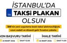 İstanbul’da Yeni Taksi Plakası İhalesi