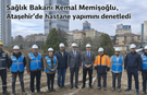 Bakan Memişoğlu Ataşehir’de yapımı devam eden hastanede incelemelerde bulundu