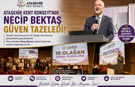 ATAŞEHİR KENT KONSEYİ’NDE NECİP BEKTAŞ GÜVEN TAZELEDİ!