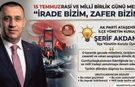 Şerif Akdana’dan 15 Temmuz Mesajı: "İrade Bizim, Zafer Bizim!"