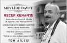 Gazeteci Recep Kenan Aramızdan Ayrılışının 1. Yılında Dualarla Anılıyor