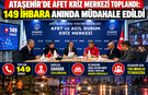 Ataşehir’de Afet Kriz Merkezi Toplandı: 149 İhbara Anında Müdahale edildi