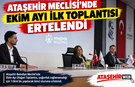 Ataşehir Meclisi’nde  Ekim Ayı İlk Toplantısı Ertelendi