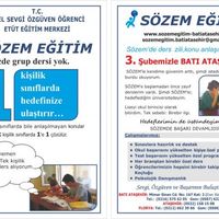 BATI ATAŞEHİRDE ÖZEL DERS ADRESİNİZ SÖZEM
