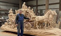 Mobilya Ustası Ali Sümer’den Görenleri Hayran Bırakan Sanat Eseri!