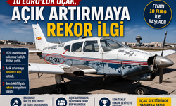 10 EURO'LUK UÇAK, AÇIK ARTIRMAYA REKOR İLGİ