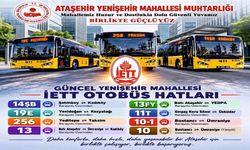 ATAŞEHİR YENİŞEHİR MAHALLESİ’NDEN GEÇEN İETT OTOBÜS HATLARI VE GÜZERGAHLARI