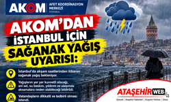AKOM’dan İstanbul İçin Sağanak Yağış Uyarısı: