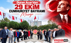 Duran Acar’dan 29 Ekim Cumhuriyet Bayramı Mesajı
