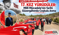 Çankırı’da İstiklal Ruhu İçin 17. Kez Yürüdüler: Millî Mücadele’nin Tarihi Güzergâhında Coşkulu Anma