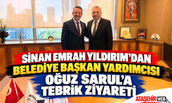Sinan Emrah Yıldırım’dan Belediye Başkan Yardımcısı Oğuz Sarul’a Tebrik ziyareti.