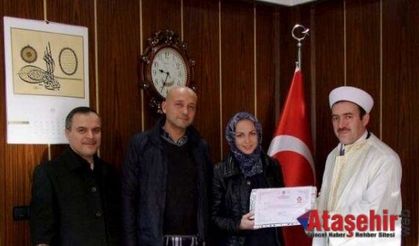 Ataşehir Müftlüğünde müslüman oldu