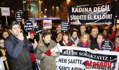 CHP'liler tecavüz ve kadın cinayetlerini protesto ettiler