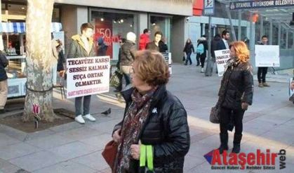 Saadet Partisin'den Kadına Taciz ve Tecavüze dur eylemi