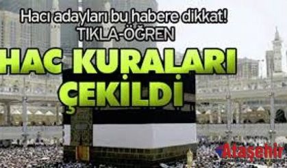 2016 Hac kuraları çekildi