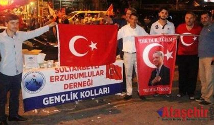 Sultanbeyli Erzurumlular Derneği Demokrasi Nöbetinde
