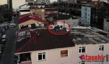 Polis Çatıdaki Gençleri Dronela Yakaladı