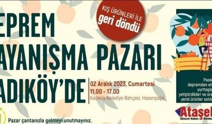 DEPREM DAYANIŞMA PAZARI KADIKÖY’DE